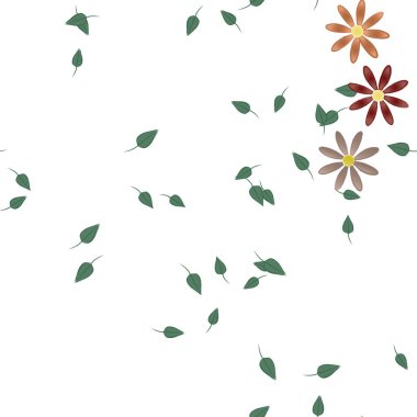 Çiçek desenli arkaplan, vektör illüstrasyonu