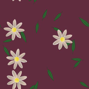 yaz çiçekleri arka plan, vektör illüstrasyonu