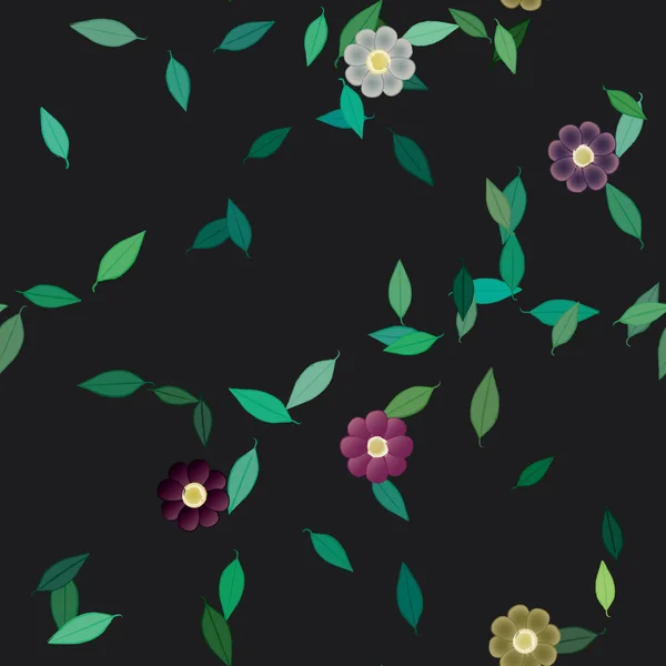 Fleurs Été Fond Illustration Vectorielle — Image vectorielle