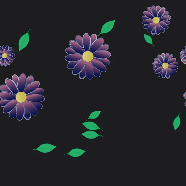 Fleurs Été Fond Illustration Vectorielle — Image vectorielle