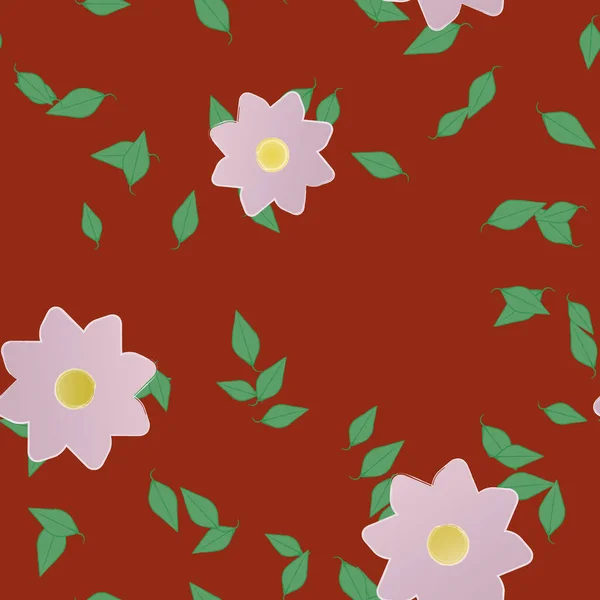 Fundo Ornamento Floral Flores Ilustração Vetor —  Vetores de Stock