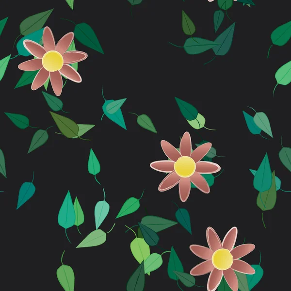 Fundo Floral Flor Fundo Padrão Flores Ilustração Vetorial — Vetor de Stock