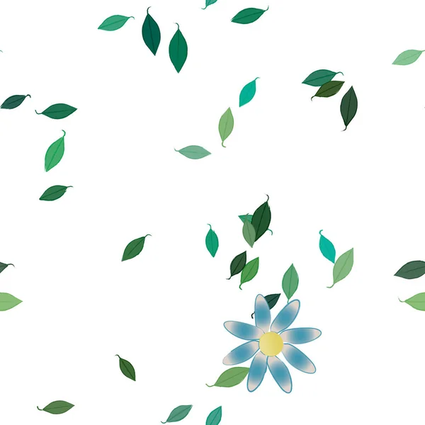 Hermoso Flores Botánicas Patrón Fondo Vector Floral Ilustración — Vector de stock