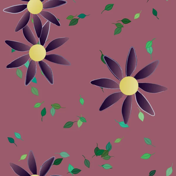 Fundo Padrão Floral Ilustração Vetorial — Vetor de Stock