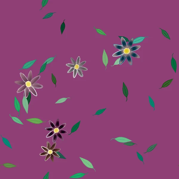 Krásný Botanické Květiny Vzor Pozadí Květinový Vektor Ilustrace — Stockový vektor