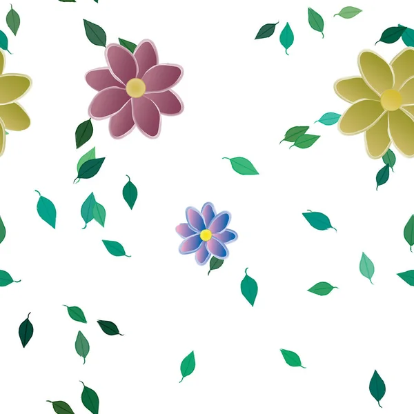 Fleurs Été Fond Illustration Vectorielle — Image vectorielle