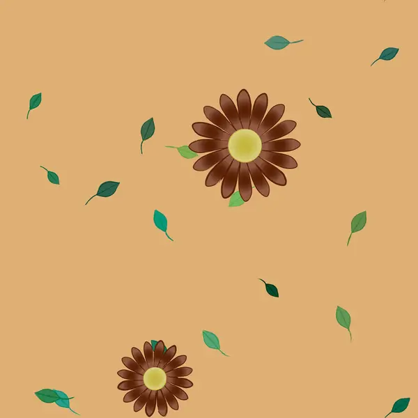 Summer Flowers Background Vector Illustration — Stock Vector