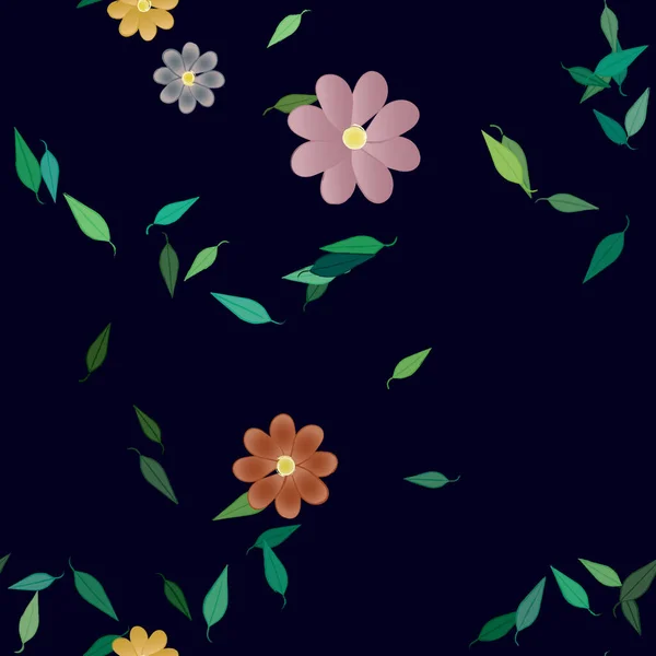 Fondo Patrón Floral Ilustración Vectorial — Vector de stock