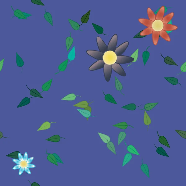 Çiçekler Duvar Kağıdı Açar Vektör Illüstrasyonu — Stok Vektör