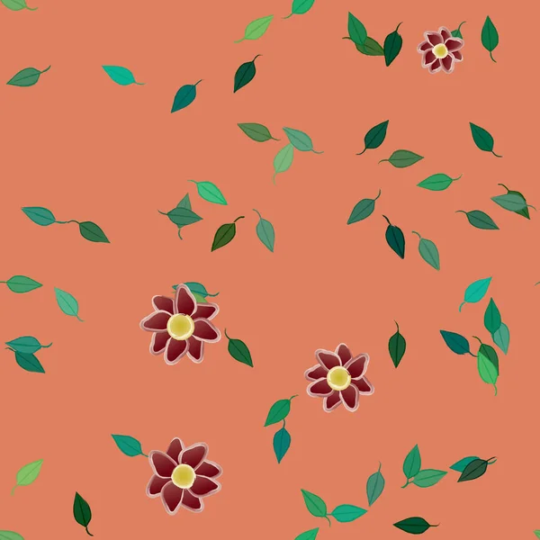 Motif Floral Fond Illustration Vectorielle — Image vectorielle