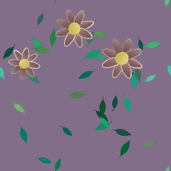 Blumen Botanischen Hintergrund Blumen Vektor Illustration — Stockvektor