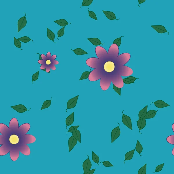 Sommer Blumen Hintergrund Vektor Illustration — Stockvektor