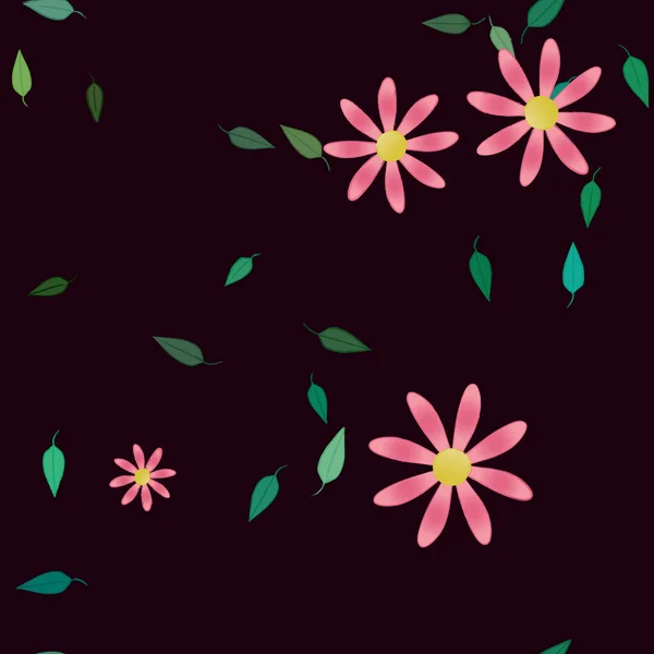 Fleurs Sans Couture Fleur Papier Peint Illustration Vectorielle Beau Fond — Image vectorielle