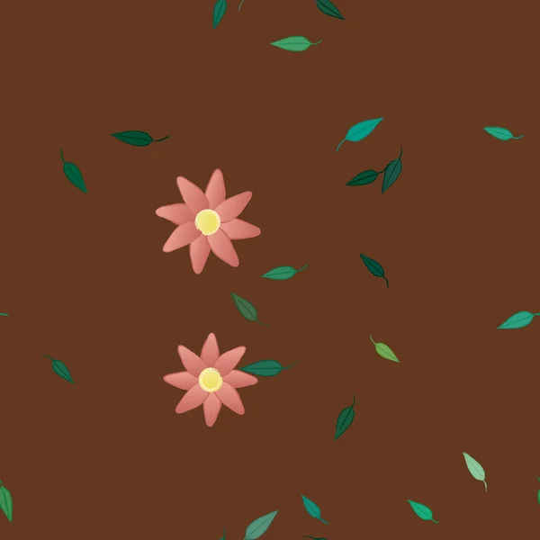 Bloemen Bloei Behang Vector Illustratie Mooie Botanische Achtergrond — Stockvector