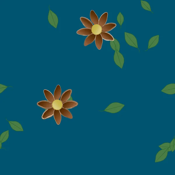 Blossom Dedaunan Bunga Mekar Wallpaper Vektor Ilustrasi - Stok Vektor