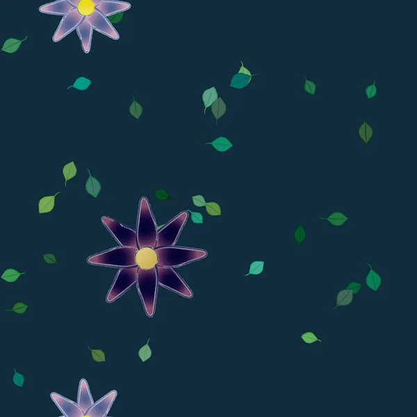 シームレスな花の背景花のパターンの背景ベクトル図 — ストックベクタ