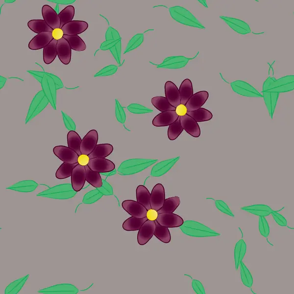 抽象的な植物の花のパターンの背景花のベクターイラスト — ストックベクタ