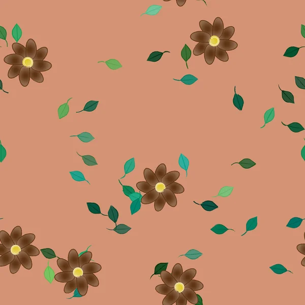 Flores Vetor Ilustração Belo Fundo Botânico — Vetor de Stock