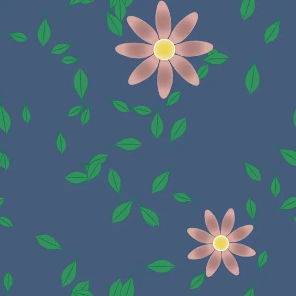 Fundo Botânico Bonito Flores Ilustração Vetorial — Vetor de Stock