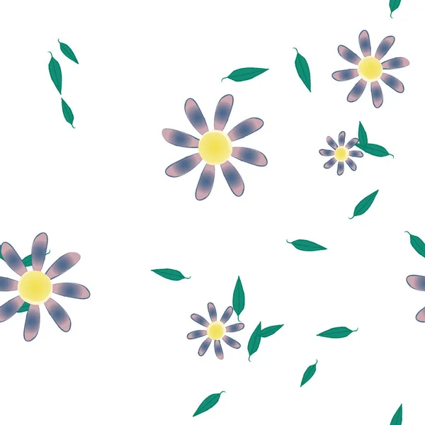 Fleurs Été Fond Illustration Vectorielle — Image vectorielle