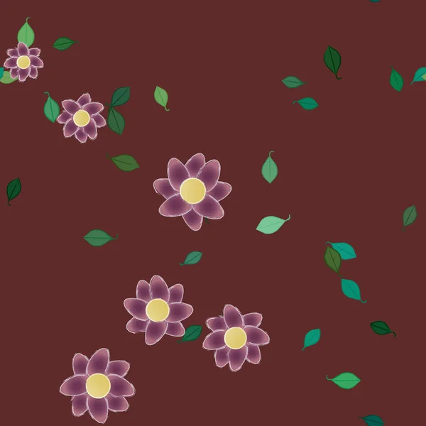 Fleurs Fond Floral Fleurs Fond Motif Illustration Vectorielle — Image vectorielle