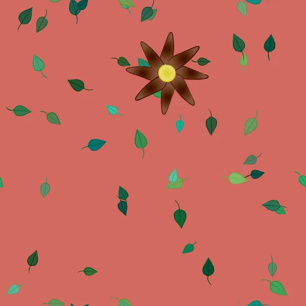 Fundo Botânico Floral Flores Ilustração Vetorial — Vetor de Stock