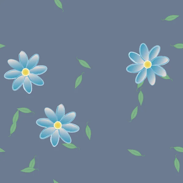 Flores Verano Fondo Vector Ilustración — Vector de stock