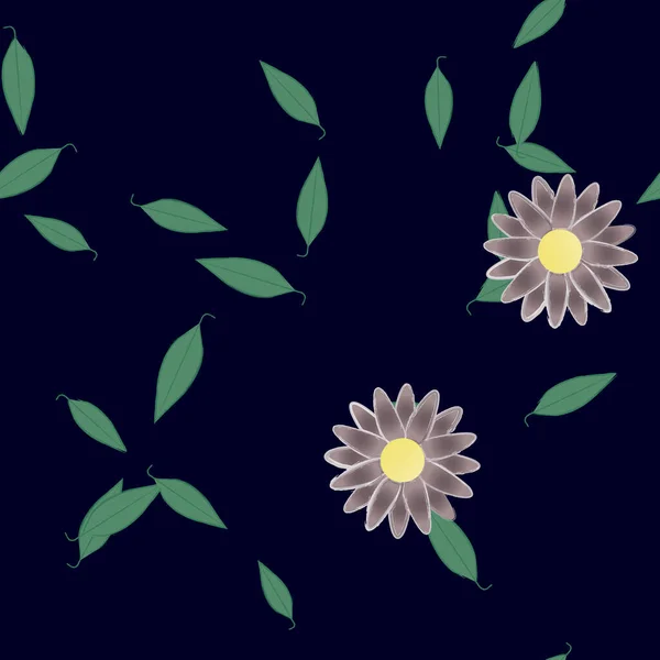 Flores Florecen Fondo Pantalla Vector Ilustración — Vector de stock