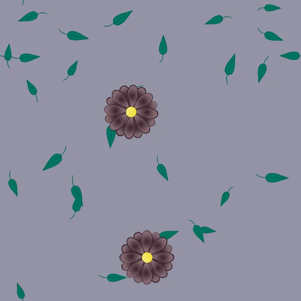 Fundo Botânico Floral Flores Ilustração Vetorial — Vetor de Stock