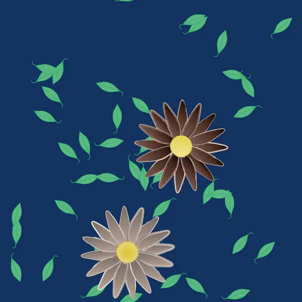 Flores Verano Fondo Vector Ilustración — Vector de stock