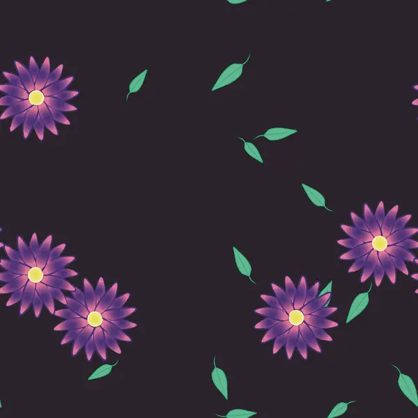 Sommar Blommor Bakgrund Vektor Illustration — Stock vektor