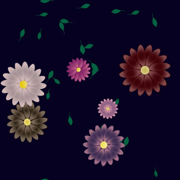 Blüte Floralen Hintergrund Blumen Muster Hintergrund Vektor Illustration — Stockvektor