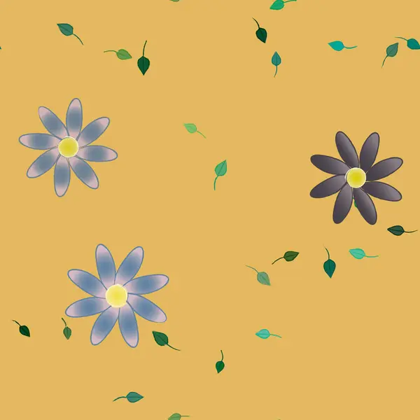 花の植物の背景花のベクターイラスト — ストックベクタ