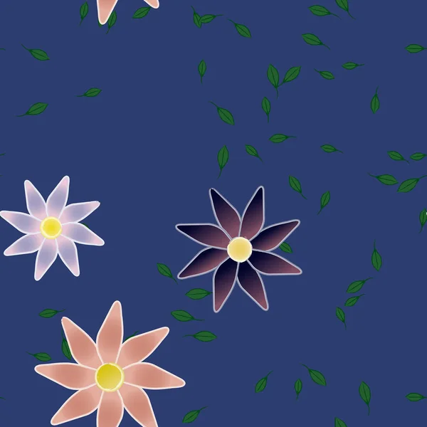 Blommor Blomma Tapet Vektor Illustration — Stock vektor