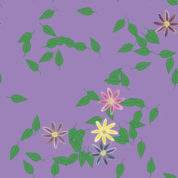 Sommar Blommor Bakgrund Vektor Illustration — Stock vektor