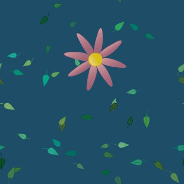 yaz çiçekleri arka plan, vektör illüstrasyonu