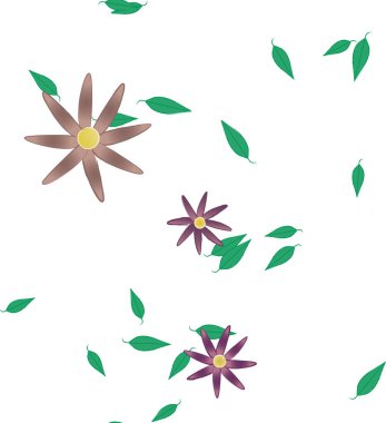 yaz çiçekleri arka plan, vektör illüstrasyonu