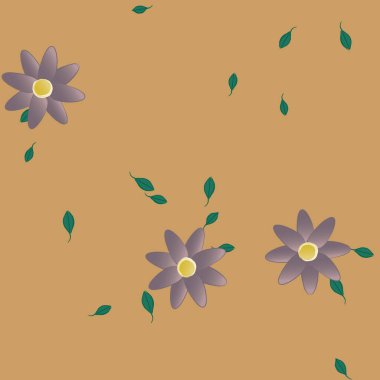 soyut botanik çiçek desenli arkaplan, çiçek vektör çizimi