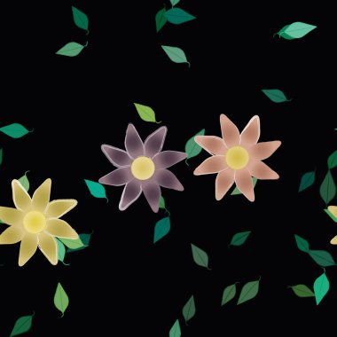 yaz çiçekleri arka plan, vektör illüstrasyonu