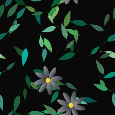 Çiçek desenli arkaplan, vektör illüstrasyonu