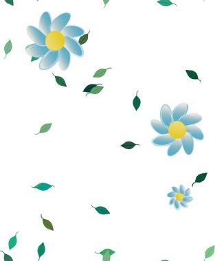 yaz çiçekleri arka plan, vektör illüstrasyonu