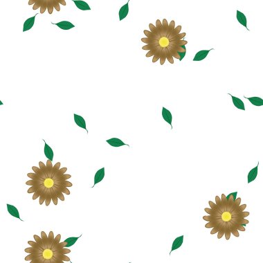 yaz çiçekleri arka plan, vektör illüstrasyonu