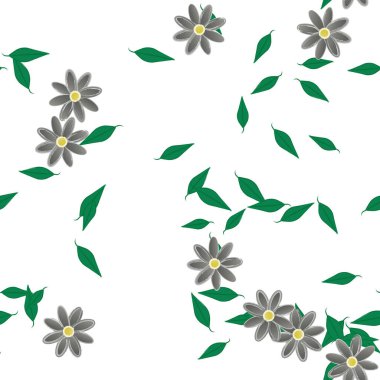 Çiçek yaprakları, çiçekler duvar kağıtları, vektör illüstrasyonları..