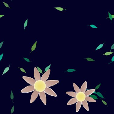 yaz çiçekleri arka plan, vektör illüstrasyonu