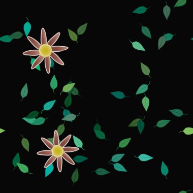 yaz çiçekleri arka plan, vektör illüstrasyonu