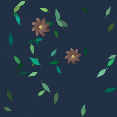 yaz çiçekleri arka plan, vektör illüstrasyonu