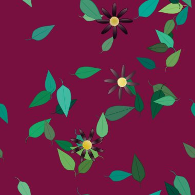 yaz çiçekleri arka plan, vektör illüstrasyonu