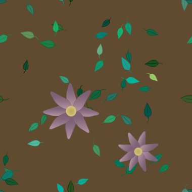 yaz çiçekleri arka plan, vektör illüstrasyonu