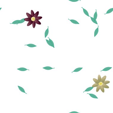 yaz çiçekleri arka plan, vektör illüstrasyonu