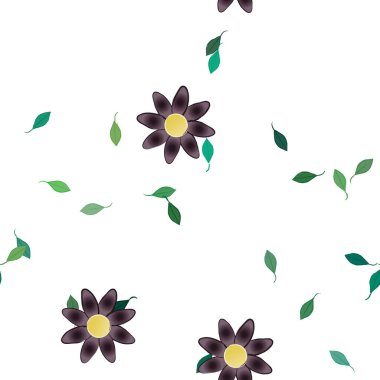 yaz çiçekleri arka plan, vektör illüstrasyonu